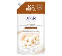 LUKSJA Sapone crema, cotone, ricarica 900 ml, sapone per le mani, lavaggio a mano, sapone per lavaggio a mano
