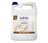 LUKSJA, sapone liquido cremoso in cotone, ricarica da 5 l, sapone per le mani, lavaggio a mano