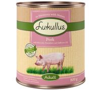 Lukullus 24 x 800 g Umido cane - Adult Maiale & Broccoli (senza cereali)