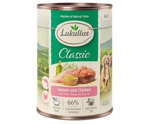 Lukullus Adult 12 x 400 g - Salmone & Pollo