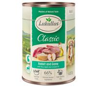 Set prova misto: 6 x 400 g Lukullus + 200 g Cookie's - 6 x 400 g Coniglio & Selvaggina + 200 g Cookie's