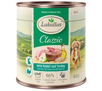 Set prova misto: 6 x 400 g Lukullus + 12 Ossi da 5 cm - 12 Ossi + 6 x 800 g Lepre & Tacchino