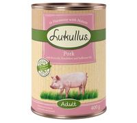 Lukullus 24 x 400 g Alimento umido per cani - Adult Maiale senza cereali