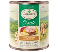 Lukullus Alimentazione naturale Adult senza cereali 6 x 800 g Umido per cani - Pollame & Agnello