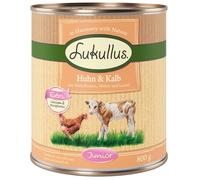 Welcome Kit Puppy & Junior Lukullus - Ciotola + Kong + 12 x 800 g Pollo & Vitello