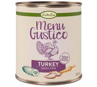 Lukullus Menu Gustico - Senza cereali 12 x 800 g - Tacchino con Patate dolci, Zucchine & Carote