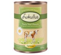 Lukullus Menù Primaverile: Raffinati Cuori di Vitello Umido cane - 6 x 400 g
