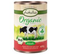 5 + 1 GRATIS! 6 x 400 g Lukullus Organic Umido per cani - Manzo con Mele