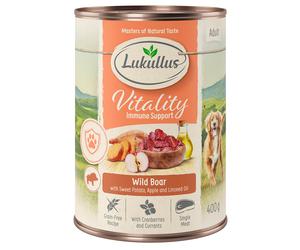 Lukullus Vitality 24 x 400 g - Immune Support - Cinghiale