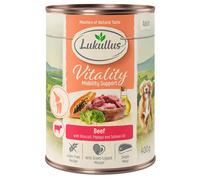 Lukullus Vitality 24 x 400 g - senza cereali Alimento umido per cane - Articolazioni: Manzo