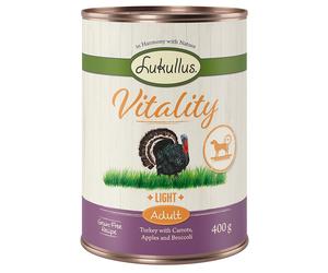 Lukullus Vitality Light Tacchino umido senza cereali cane - 6 x 800 g