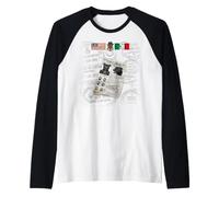 Luky Cane Stafford Documento Vintage rétro Epoca Maglia con Maniche Raglan