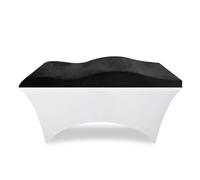 LUKYWANG Lettino Estetista Tavolo for Ciglia da Salone Materasso in Spugna con Topper in Schiuma Memory Foam for Ciglia Materasso for Letto for Ciglia Curvo Materassino Massaggiante(Black)
