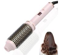 lUl Beauty Thermal Brush, 3-in-1 Negative Ion Thermal Brush, Adjustable Heat for Frizz-Free Waves, Wwo PTC Heaters Thermals Brushs (Pink)