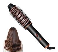 lUl Beauty Thermal Brush, 3-in-1 Negative Ion Thermal Brush, Adjustable Heat for Frizz-Free Waves, Wwo PTC Heaters Thermals Brushs (Black)