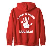 Lula Brasile L'Amore Ha Vinto La Mano del Cuore L'Amore Felpa con Cappuccio