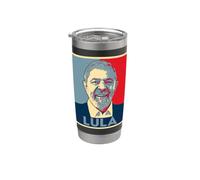 Lula Da Silva Brazil Pop Art Retro Vintage Bicchiere termico in acciaio inox doppia parete