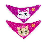 Lulabi 44 Gatti Set 2 Bavaglini In Cotone, Bandana, Girl - 9 Gr