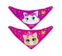 Lulabi 44 Gatti Set 2 Bavaglini In Cotone, Bandana, Girl - 9 Gr