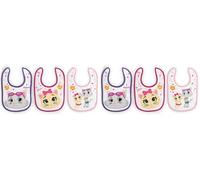 Lulabi 44 Gatti Set 3 Bavaglini In Cotone, Girl - 9 Gr (Confezione da 2)