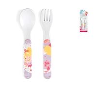 Lulabi 5050 Fairy Tales, Set 2 Posate, Melamina, 6+ Mesi, Lilla