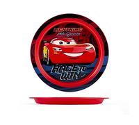Lulabi Cars Piatto Piano per Bambini in Polipropilene, 20,5cm, Rosso - Leggero, Sicuro e Resistente, Design Disney Cars