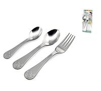 Lulabi Disney Mickey Confezione da 3 Posate Inox, Grigio