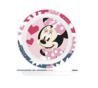 Lulabi Disney Minnie Icon Piatto Piano Pappa in San Decorato, 21cm - Resistente, Facile da Pulire, Design Minnie per Bambini, Sicuro e Pratico