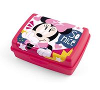 Lulabi Disney Minnie Porta Pranzo Bimba, Porta Merenda in Plastica, Lunch Box, BPA Free, 17x13x6.5cm, Linea Icon