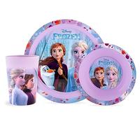 Lulabi Frozen Set 3 Pezzi Bimbo, Polipropilene, Lilla, Decorato