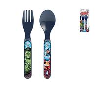 Lulabi Marvel Avengers, Set 2 Posate, Plastica Rigida, Blu