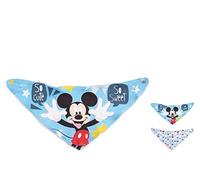Lulabi, Set 2 Bavaglini a Bandana in Cotone per Bambini, Mickey Mouse - 2 Decori Assortiti, Morbidi e Assorbenti