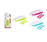 Lulabi Set Posate Forchetta e Cucchiaio con Custodia Colori Assortiti