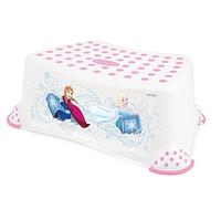 Lulabi, Sgabello Antiscivolo Bambini Frozen Anna & Elsa - Step Sicuro per Bagno o Cameretta - Accessorio per Vasino e Lavandino - Design Disney per Bimbi