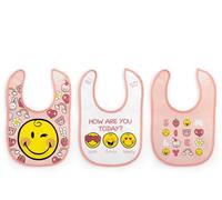 Lulabi Smiley Girl Set 3 Bavaglini in Cotone