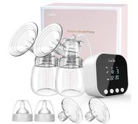 Lulia Tiralatte Elettrico Doppio, Pompa per Allattamento 4 Modalità & 9 Livelli, Basso Rumore, Anti-Riflusso & Display LED, Senza BPA, Tiralatte Portatile con Flangia da 24mm