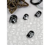 lulir Adesivi per Unghie Nail Art-Cagnolino graffiti bianco,Sticker per Unghie Autoadesivi,Decorazioni Unghies Adesivi Facili da Applicare, per Donne,Amanti Dei Cani,DIY Manicure,Festa e Salone