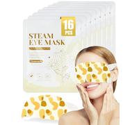 lulir Maschere Occhi Riscaldanti, 16 Pezzi Maschere a Vapore Auto-Riscaldanti Monouso, Maschera Termica per Occhi Contro Stanchezza, Gonfiore,Studenti, Insegnanti, Ufficio (Camomilla-Giallo)