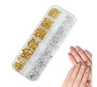 LuLiyLdJ 1 pezzo di perline per unghie, perline piatte, decorazioni per unghie, accessori per unghie, strass, varie misure
