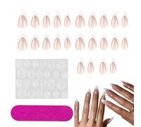 LuLiyLdJ 24 Pezzi Nude Punte Gel Punte Unghie Francesi, Primer Unghie Gel, Tip in Gel per Unghie, con Lima per Unghie, per l'allungamento delle Unghie