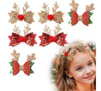 LuLiyLdJ 3 Paia mollette capelli bambina, Mollette capelli natalizie, Ferma-capelli di natale