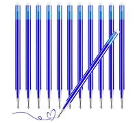 LuLiyLdJ Refill per Penna Cancellabile 12Pezzi,Blu, Inchiostro Termosensibile, Punta 0,7 mm, Particolarmente adatto per la scuola e la vita quotidiana
