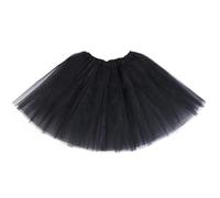 LuLiyLdJ Tutu Danza Classica Donna, per Danza Classica, Tutu Donna Classico Elastico Tutu Gonna in Tull e per Vestito Festa Danza, Nero, 1 Pezzo