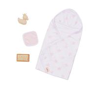 LullaBaby accessori per bambole da 36 cm, set bagnetto rosa 4 pezzi