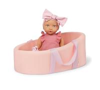 LullaBaby Bambola con Culla Portatile in Tessuto, Bebè da 36 cm, Set da 5