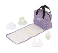 LullaBaby borsa per pannolini per bambole con fasciatoio viola
