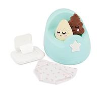 LullaBaby - Set di vasini per Bambole - Accessorio per l'educazione al vasino con 2 Suoni - Accessori per Bambole da 36 cm - Giocattolo per Bambini da 2 Anni in su
