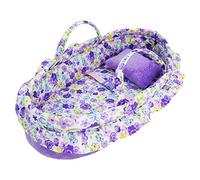 Lullaberry Cozy Dream - Culla portatile per bambole, adatta per bambole americane fino a 46 cm, cuscino morbido e fibbia di sicurezza inclusi, viola