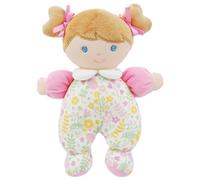 Lullaberry My First Doll Flora - Bambola in morbido peluche con sonaglio, 23 cm, vestito floreale rosa