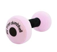 Lullaberry My First Dumbbell - Sonaglio in peluche per bambini, giocattolo per allenamento sicuro e morbido, per bambini, ragazzi e ragazze, rosa